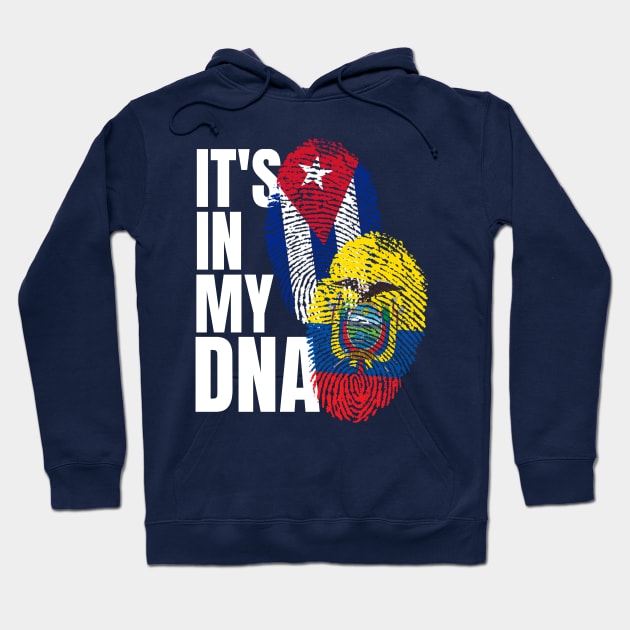 Ecuadorian And Cuban Mix DNA Flag Heritage Gif Hoodie by Just Rep It!!